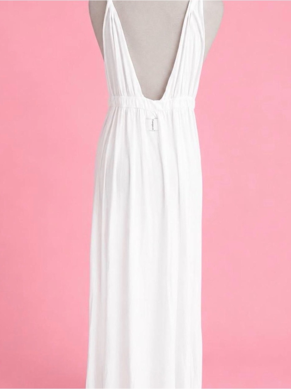 Gypsy 05 White Deep V-Neck Maxi Dress - Picture 5 of 8